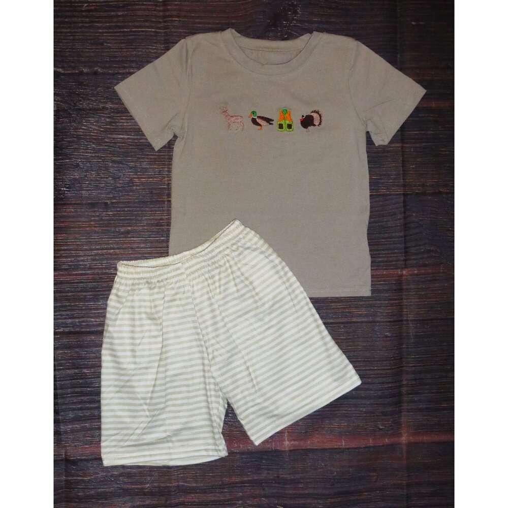 Boutique HUnting Boys Short Sleeve Shirt $ Shorts Outfit Set